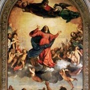 &quot;Assumption of the Virgin&quot; by Titian in Venice, Italy