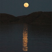 Moon Rising on Lake Argyle