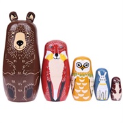 Bear, Fox, Owl, Bunny, Chipmunk