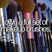 Own a Full Set of Makeup Brushes