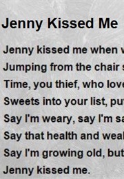 Jenny Kiss'd Me (Leigh Hunt)