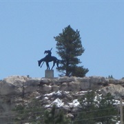 Ed of the Trail Statue, East of Cheyenne, WY