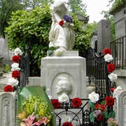 Chopin's Grave at Père Lachaise Cemetery, Paris, France
