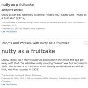 As Nutty as a Fruit Cake