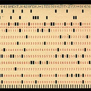 Seen Computer Punch Card