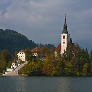 The Church on the Island Bled, Slovenia