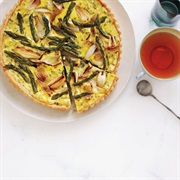 Spring Vegetable and Goat Cheese Tart