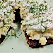 Baltic Herring Salad With Apples, Onions and Pickles