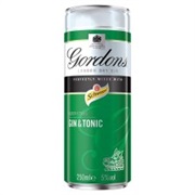 Gordons Gin and Schweppes Tonic
