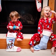 Stockings on Christmas Morning