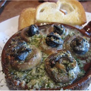 Escargot in Mushroom Caps