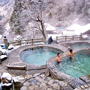 Hot Springs in Snow