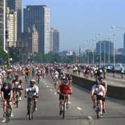Bike on Lake Shore Drive During Bike the Drive in May