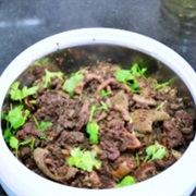 Bhunni (Goat&#39;s Liver, Stomach, Intestines and Blood)