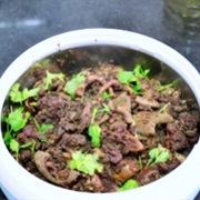 Bhunni (Goat's Liver, Stomach, Intestines and Blood)