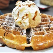 Waffles and Ice Cream