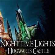 The Nighttime Lights at Hogwarts Castle