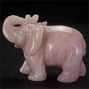 Pink Quartz Elephant