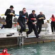 Watch the Polar Bear Club Take an Ice-Cold Dip