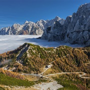 Crossing the Vrsic Pass, Slovenia