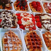 Eat Waffles in Belgium