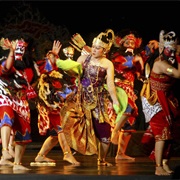 Dancing at Mangkunegaran Palace in Indonesia