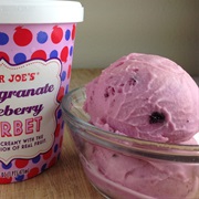 Trader Joe's Pomegranate Blueberry Sherbet