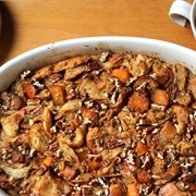 Gooey Caramel Pumpkin Bread Pudding