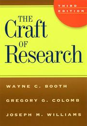 The Craft of Research by Booth, Colomb, Williams