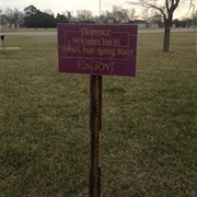 99.96% Spring Water at Florence