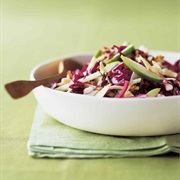 Red and Green Cabbage Slaw With Bacon