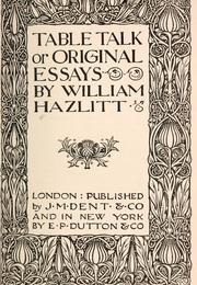 Essays (William Hazlitt)