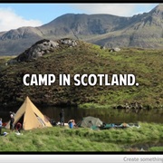 Camp in Scotland