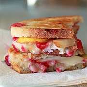 Apple Brie Cranberry Grilled Cheese