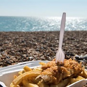 Fish and Chips on the Beach