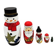 Snowman, Santa, Snow Man, Santa, Christmas Tree