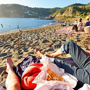 Fish and Chips at Princess Bay Beach