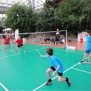 Playing Badminton as a Kid