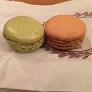 Pistachio and Salted Caramel Macarons