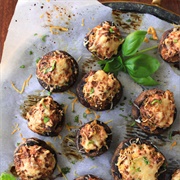 Sun-Dried Tomato and Pepper Stuffed Mushroom