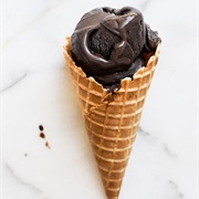 Dark Chocolate and Rose Ice Cream