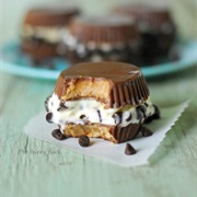Peanut Butter Cup Ice Cream Sandwiches