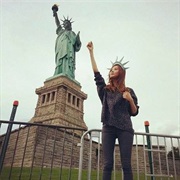 Posing Like the Statue of Liberty