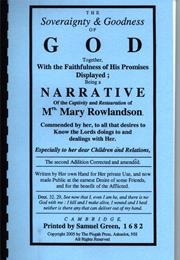 Narrative of the Captivity and Restoration of Mrs. Mary Rowlandson (Mary Rowlandson)