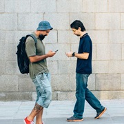 People Not Looking Where They're Going (Especially If Looking at Mobile)