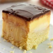Boston Cream Poke Cake