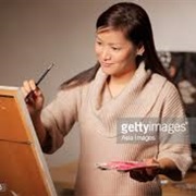 Painting on an Easel