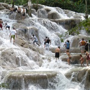 Walking Up Waterfalls in Jamaica