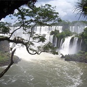 Taking a Boat Trip Under the Iguazu Falls, Argentina