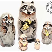 Raccoon Nesting Dolls